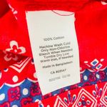 Talbots  Womens Tank Top Plus 1X Popover Red Lightweight Cotton Beach Americana Photo 5