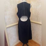 Spanx Ponte Overlay Dress Classic Black Open Cutout Back Cocktail Office Midi XL Photo 9