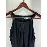 Calvin Klein ‎ Women's XL Black Draped Tank Top Gold Chain Straps Photo 1