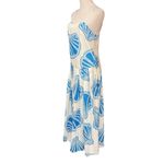 Ocean Breeze Seashells Linen Blend Sleeveless Sheath Vacation Maxi Dress Size M White Size M Photo 4