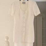 Breakin’ Loose Vintage 80s One Piece Mini Skirt Suit Size 3/4 White Photo 5