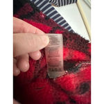 Calvin Klein Buffalo Plaid Sherpa Fleece Vest Red Black Zip Pockets Size L Photo 6