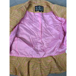 Vintage James Coviello Tweed Peplum Blazer Brown Pink Sz 6 Preppy Academia Twee Photo 4