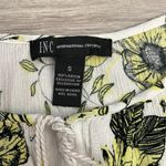 Inc international Concepts White, Black & Yellow Floral Print Cold Shoulder Top Photo 9