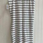 Old Navy  Fitted Striped Sleeveless Rib-Knit Mini Dress in White Navy Size L Tall Photo 10