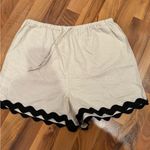 Blue Rain x Francesca’s linen blend shirt with rickrack squiggle detail NWT med Photo 0