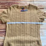 I Heart Ronson Women’s Short Sleeve Crew Neck Knit Polo Sweater Camel Dress Sz L Photo 7