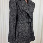 Jessica Simpson Boucle Wool Blend Fit Flare Bell Sleeve Coat Jacket Sz MD Black Photo 9