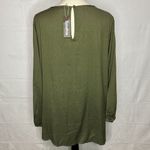Zenobia NWT  Olive Green Embroidered Tunic Top Long Sleeve NEW Photo 4