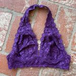 Free People NWOT FP Purple Lace Halter Bralette Photo 0