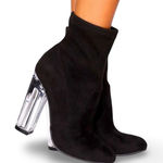 Bamboo  NightLife Stiletto Vegan Suede Booties Photo 0