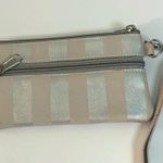 White and Silver Striped Small Wristlet Photo 2
