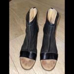 MM6 Maison Margiela Black leather Open Toe Mesh Booties‎ 39.5 US 9 Photo 1