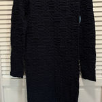 Tees By Tina Bodycon Midi Dress Black Long Sleeve Scoop Neck Size OS NWT Photo 0