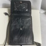 Capezio  Vintage Italian Black Leather Crossbody Bag Side Zipper Snap Top Photo 3