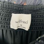 Wilfred  Alana Babydoll Dress Dark Blue Floral Print Square Neck Size Medium Photo 2