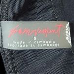 Free People  Kindred Black Sleeveless Ruched Knot Cutouts Bustier Crop Tank Top S Photo 4