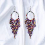 Colorful Beaded‎ Tassel Dangle Earrings Boho Elegant Trendy Ethnic Style Photo 5