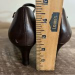 Michelle D Brown Leather Heels Shoes Ankle Strap Women’s Size 6 Business Photo 9