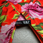 ZARA  Draped Floral Print Plunge V Neck Bodysuit Women’s Size Medium Photo 9