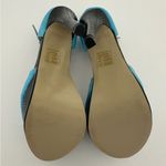 SCENE NEW  Platform Stiletto High Heels Y2K Snakeskin Aqua Blue w Black Size 7.5 Photo 2