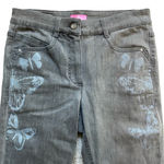 Basler Julienne gray skinny jeans with butterfly detail sz 36 (4) Photo 1