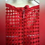 NWOT United Wood Cherry Red Karlie Eyelet Lace Ruffle Tank Floral Mini Dress Sz6 Size 6 Photo 4