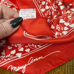 Bundle of 2 Scarves Red Heart Print & Blue Equestrian Horse Bit Square Scarves Photo 9