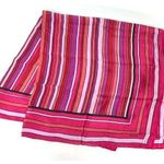 Echo Vintage Silk Scarf Pink Red Orange Stripe Photo 0