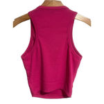 Julia By Love J Tank Top Women's Size S Pink Ribbed Rhinestone Fringe Crop NEW Photo 4