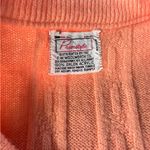 Orange Cable Knit Sleeveless Sweater vest wool vintage Photo 1