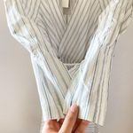 ALC Frank A.L.C. Enzo Dress Stripe Wrap Poplin White Salmon Size 2 NWT Photo 5