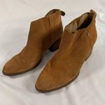 Toms Leilani Brown Suede Zipper Heeled Ankle Booties Women Size 7.5 Dress Boots Photo 1