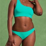 Girlfriend Collective Bay Bikini Bottom in Aqua Medium Photo 0