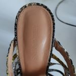 Ulla Johnson  Rayna Snake-Print Leather Strappy Block Heel Sandals Photo 8