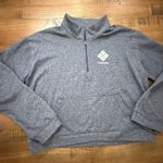 Columbia Women's Trek French Terry 1/4 Zip Crop Sweatshirt Sz LARGE Blue Photo 0