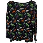 Hyde and Eek Dino skeleton long sleeve tee PJ top Halloween spooky casual plus Black Size 2X Photo 1