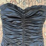 Lucy in the Sky Metallic Ruched Strapless Dress in Navy Size Medium Photo 2