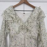 Free People  Sweetest Thing Mini Dress Bell Long Sleeve Ruffle Buttons Floral 10 Photo 3
