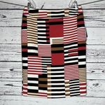 Nine West NWT Size 4 Pink & White Geometric Print Straight Pencil Skirt Photo 0