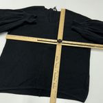 1. State  Sweater Womens Medium Black Balloon Sleeve Ribbed‎ Knit V Neck Photo 9