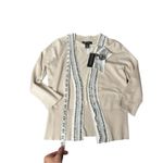 White House | Black Market cardigan NWT Sz XS - creme tan and black career sweater Photo 6