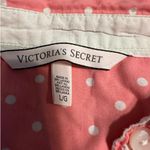 Victoria's Secret  Pink Polka Dot Cotton Pajamas Size Large Pants Lightweight Photo 4