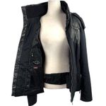 Eric Snow Womens Size Large Patchwork Winter Full Zip Black Jacket faux leather Photo 13