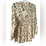 Nic+Zoe  Polka Dot Button Down Shirt - Cream and Brown Photo 2
