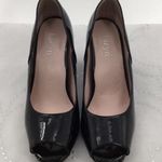 Taryn Rose  Black patent leather peep toe  heels Photo 0