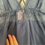 Victoria's Secret Victoria’s Secret Blue Lace Bodice Slip Tank Top Sz Medium Intimate Top Photo 13