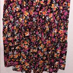 vintage floral skirt with vibrant colors on a black background long modest Photo 1