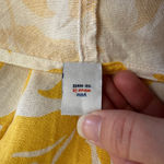 Old Navy Old Navy Yellow Floral Linen Blend Mini Dress L Adjustable Straps Sundress Photo 4