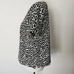 Anthropologie Eri + Ali Black & White Wild Leopard Crewneck Top Size Large Photo 2